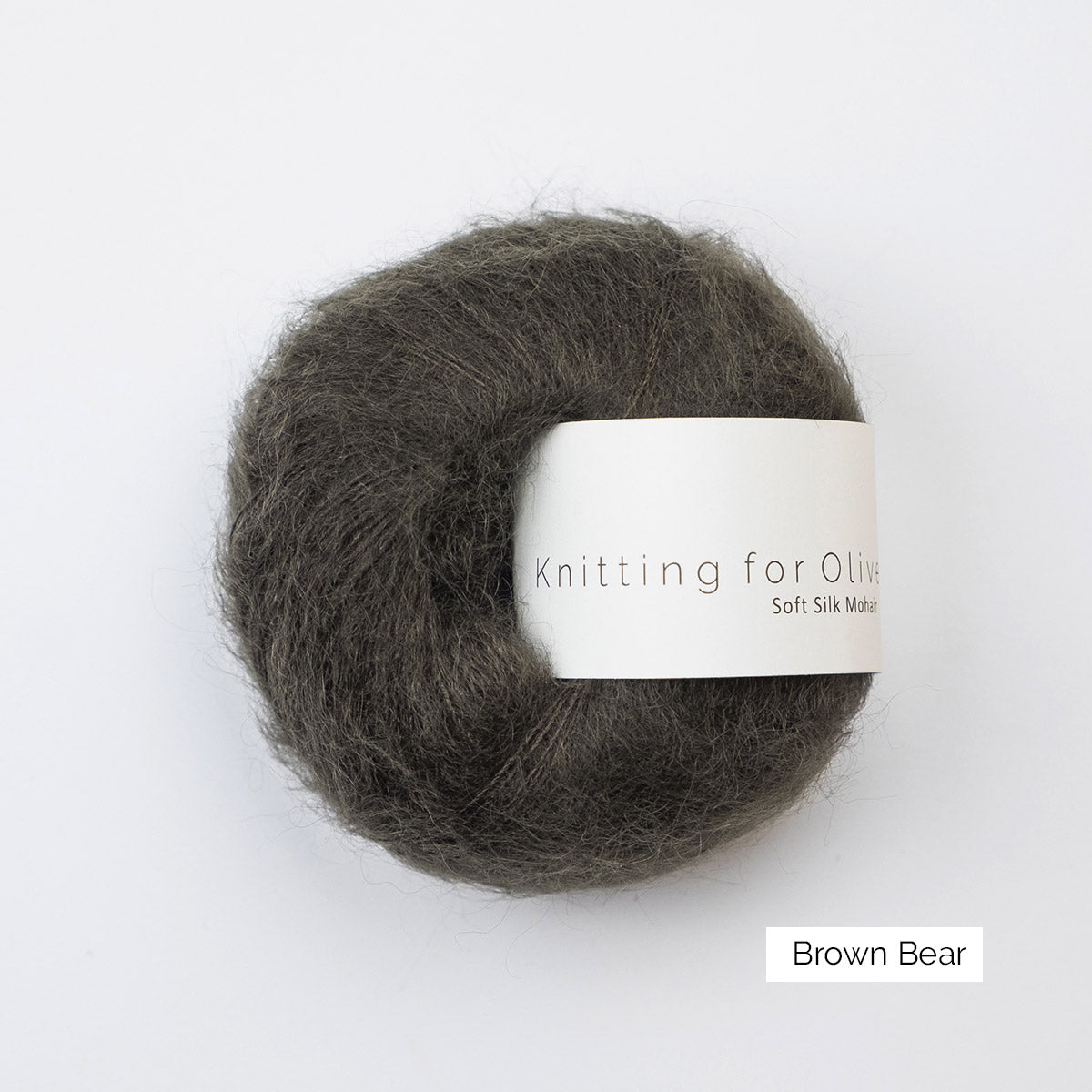 Pelote de Soft Silk Mohair de Knitting for Olive (KFO) coloris Brown Bear