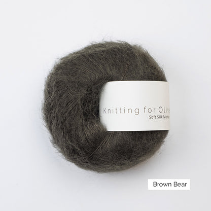 Pelote de Soft Silk Mohair de Knitting for Olive (KFO) coloris Brown Bear