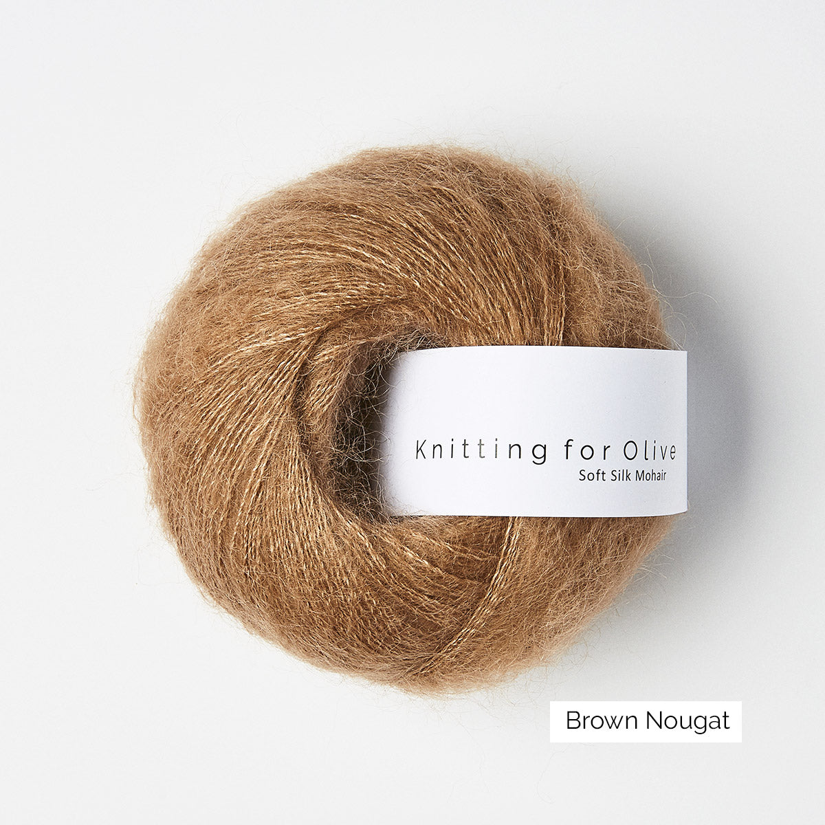 Pelote de Soft Silk Mohair de Knitting for Olive (KFO) coloris Brown Nougat