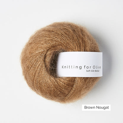 Pelote de Soft Silk Mohair de Knitting for Olive (KFO) coloris Brown Nougat
