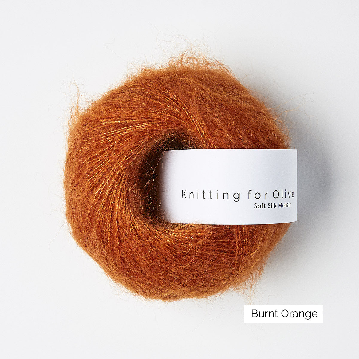 Pelote de Soft Silk Mohair de Knitting for Olive (KFO) coloris Burnt Orange