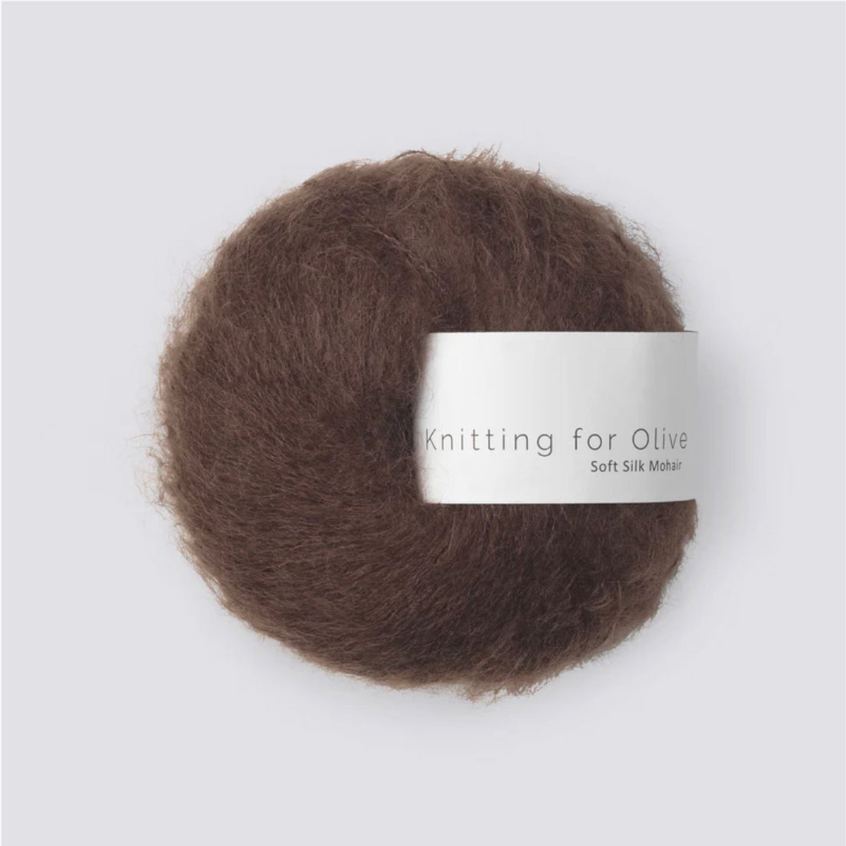 Pelote de Soft Silk Mohair de Knitting for Olive (KFO) coloris Chocolate