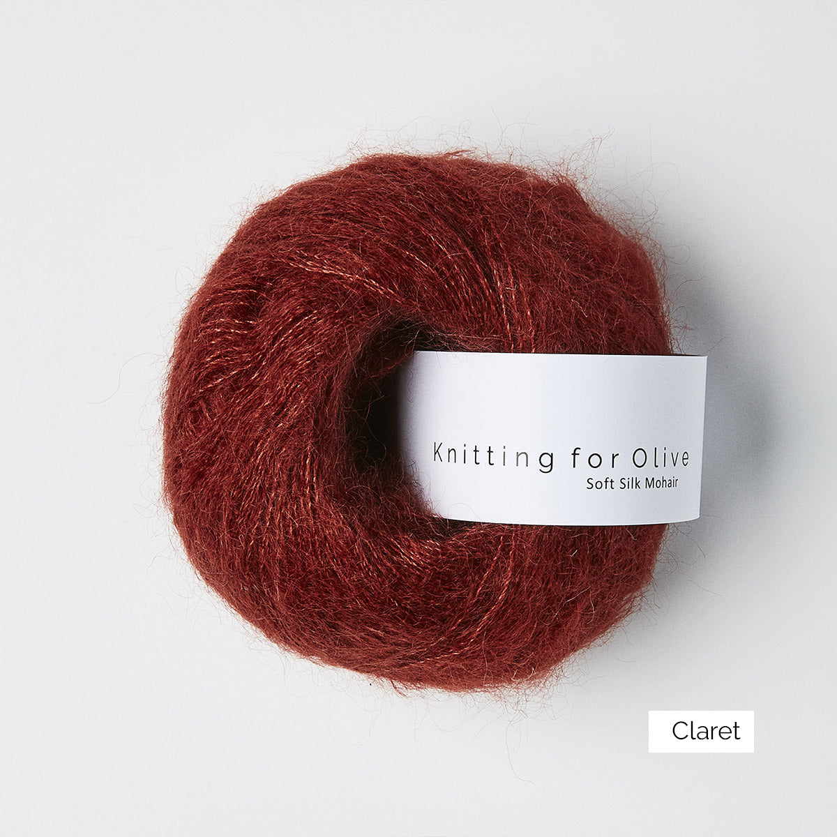 Pelote de Soft Silk Mohair de Knitting for Olive (KFO) coloris Claret