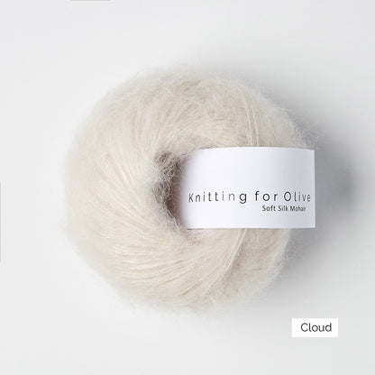 Pelote de Soft Silk Mohair de Knitting for Olive (KFO) coloris Cloud