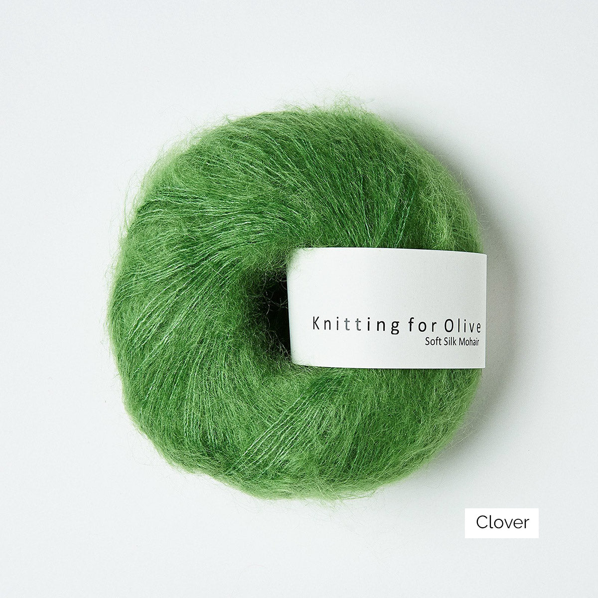 Pelote de Soft Silk Mohair de Knitting for Olive (KFO) coloris Clover