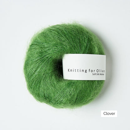 Pelote de Soft Silk Mohair de Knitting for Olive (KFO) coloris Clover