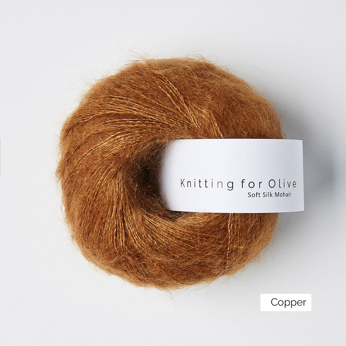 Pelote de Soft Silk Mohair de Knitting for Olive (KFO) coloris Copper