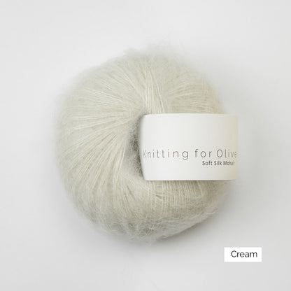 Pelote de Soft Silk Mohair de Knitting for Olive (KFO) coloris Cream