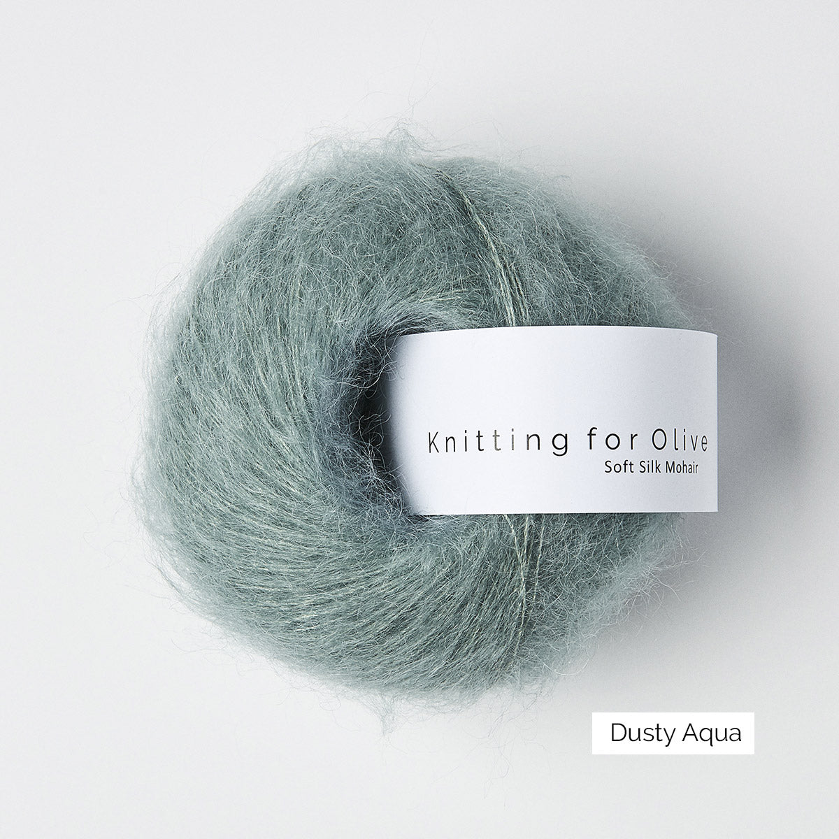 Pelote de Soft Silk Mohair de Knitting for Olive (KFO) coloris Dusty Aqua