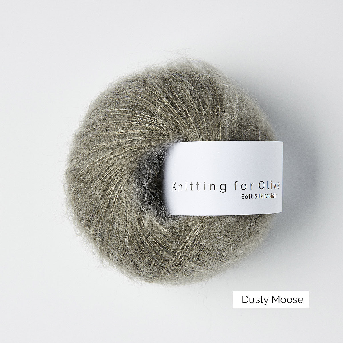Pelote de Soft Silk Mohair de Knitting for Olive (KFO) coloris Dusty Moose