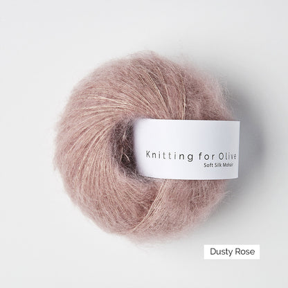 Pelote de Soft Silk Mohair de Knitting for Olive (KFO) coloris Dusty Rose