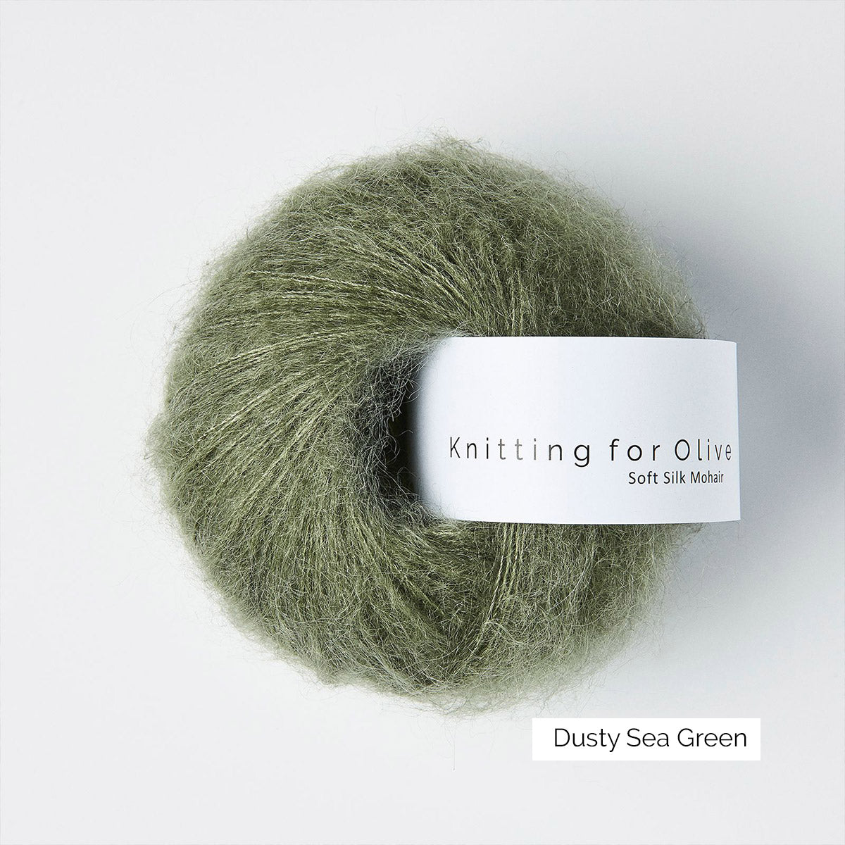 Pelote de Soft Silk Mohair de Knitting for Olive (KFO) coloris Sea Green