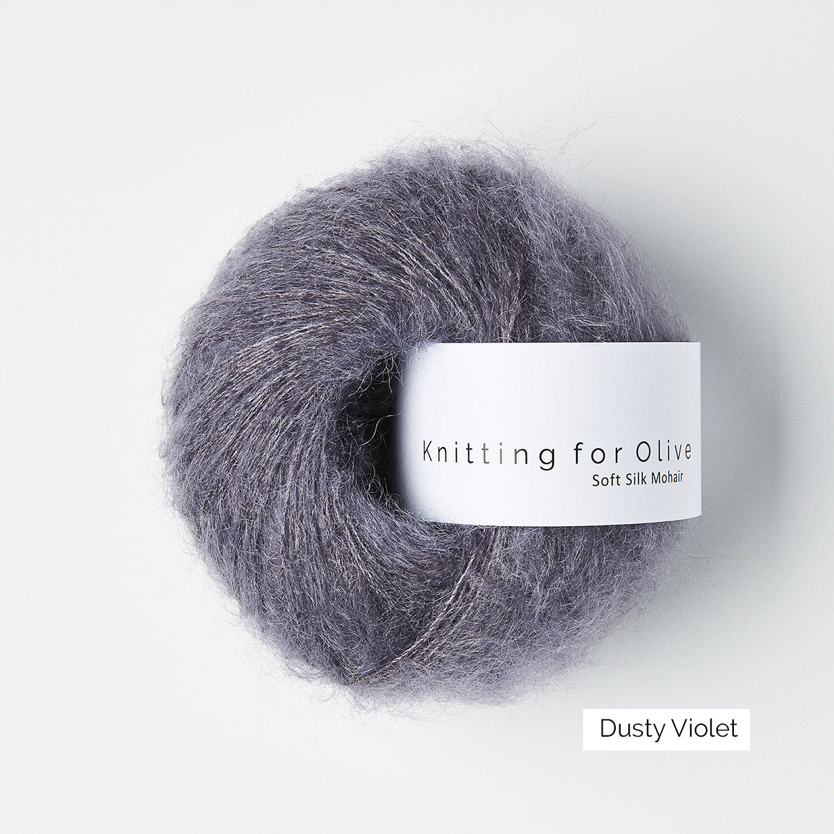 Pelote de Soft Silk Mohair de Knitting for Olive (KFO) coloris Dusty Violet