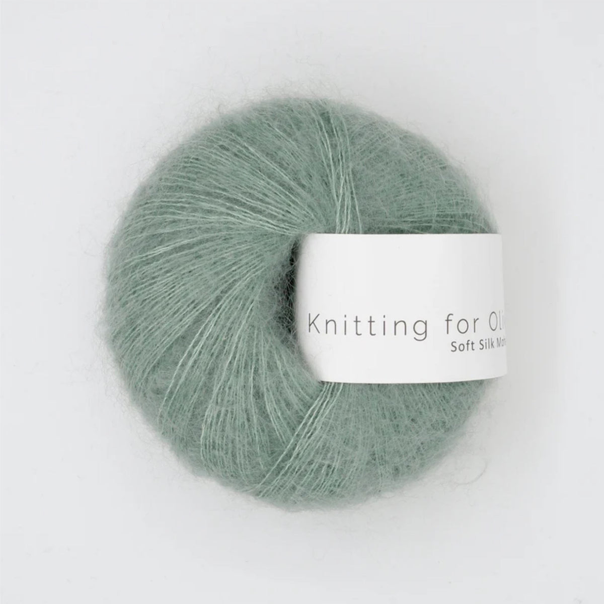 Pelote de Soft Silk Mohair de Knitting For Olive (KFO) coloris Eucalyptus