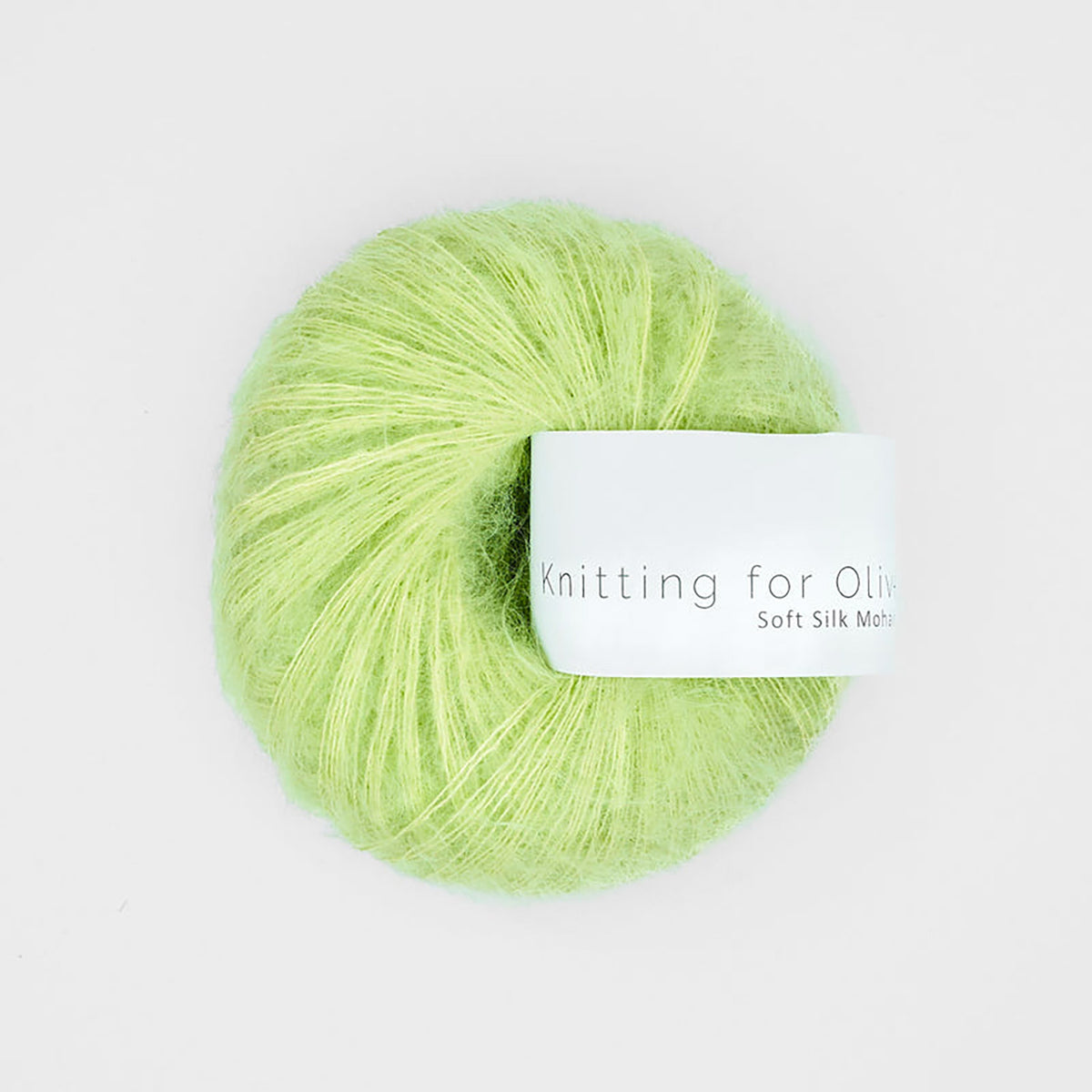 Pelote de Soft Silk Mohair de Knitting for Olive (KFO) coloris Lemongrass