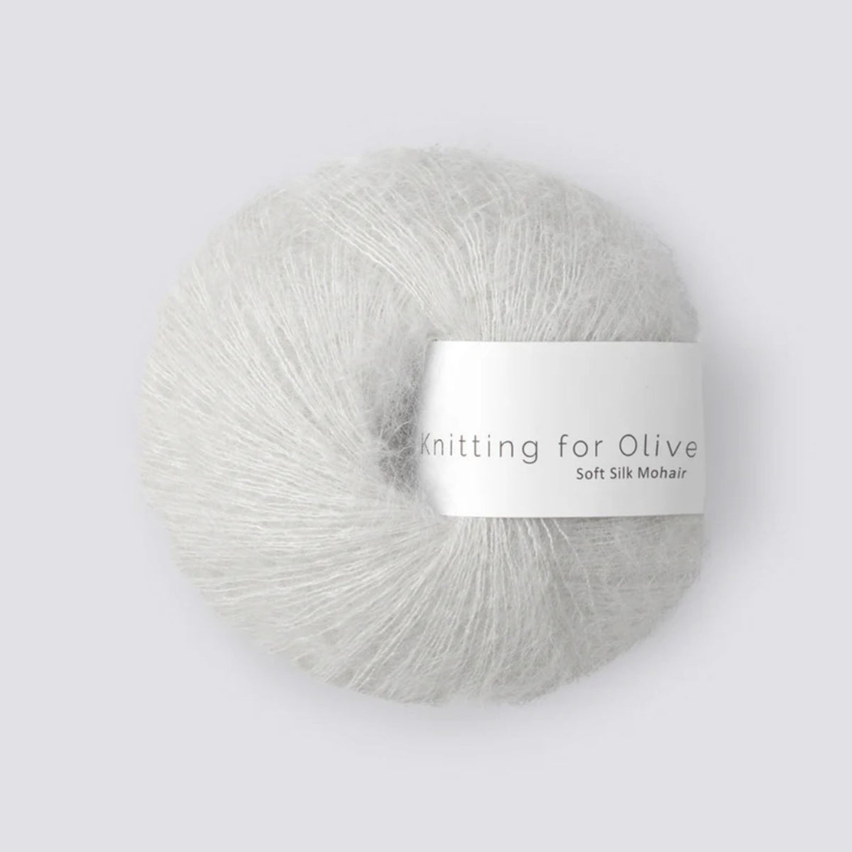 Pelote de Soft Silk Mohair de Knitting for Olive (KFO) coloris Limestone