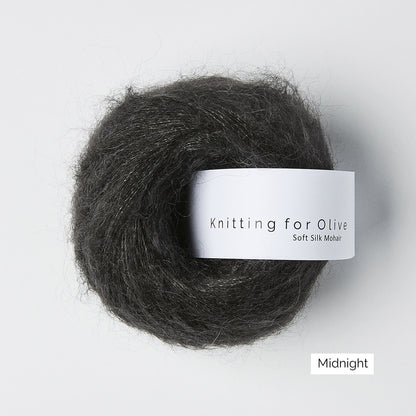 Pelote de Soft Silk Mohair de Knitting for Olive (KFO) coloris Midnight