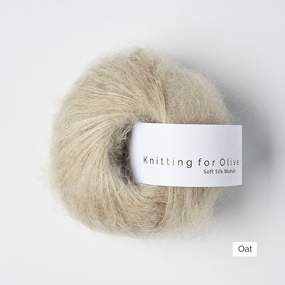 Pelote de Soft Silk Mohair de Knitting for Olive (KFO) coloris Oat