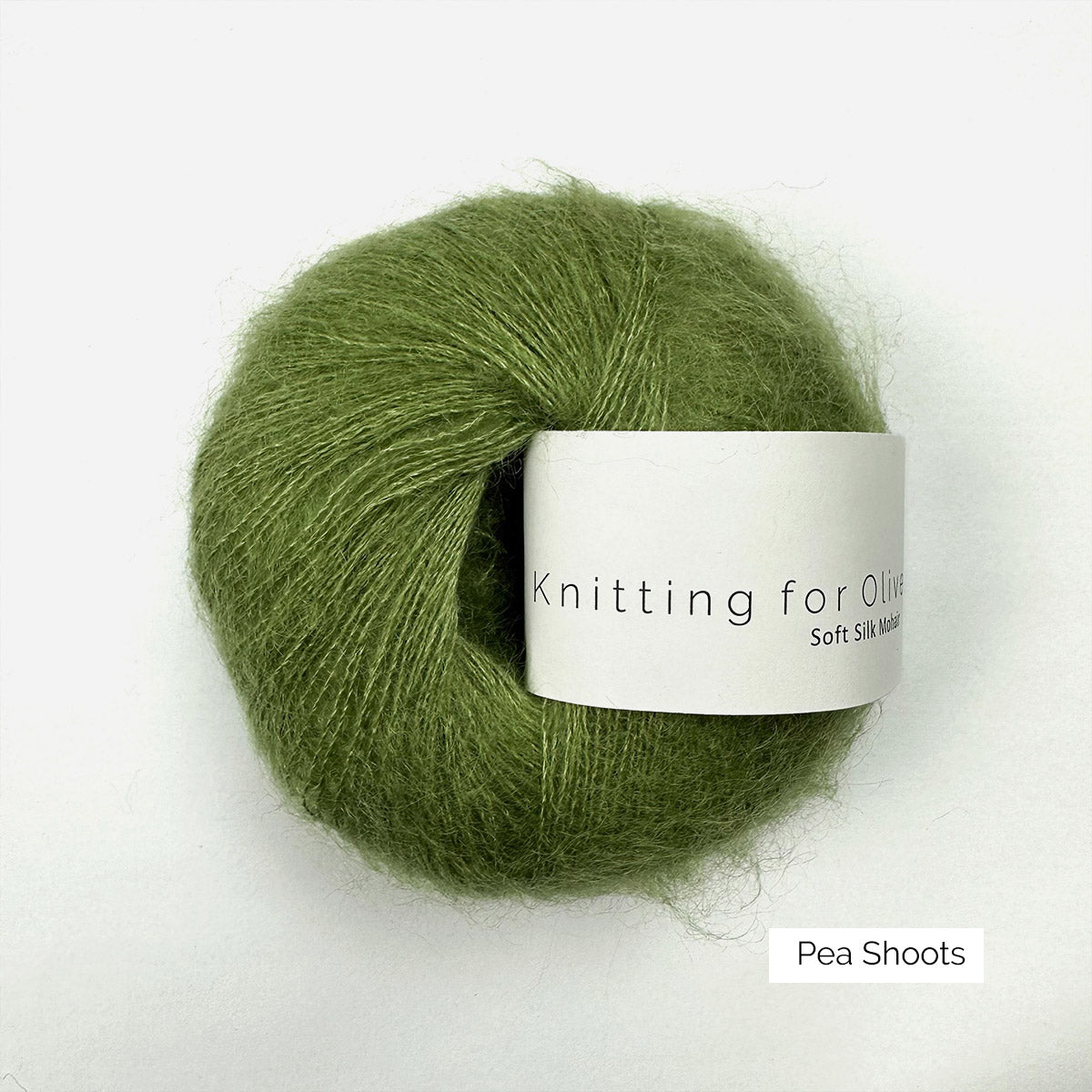 Pelote de Soft Silk Mohair de Knitting for Olive (KFO) coloris Pea Shoots