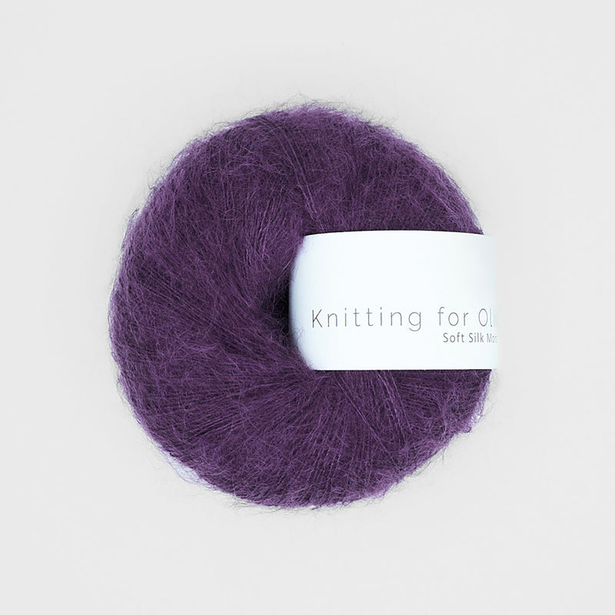 Pelote de Soft Silk Mohair de Knitting for Olive (KFO) coloris Plum