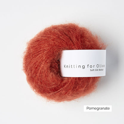 Pelote de Soft Silk Mohair de Knitting for Olive (KFO) coloris Pomegranate