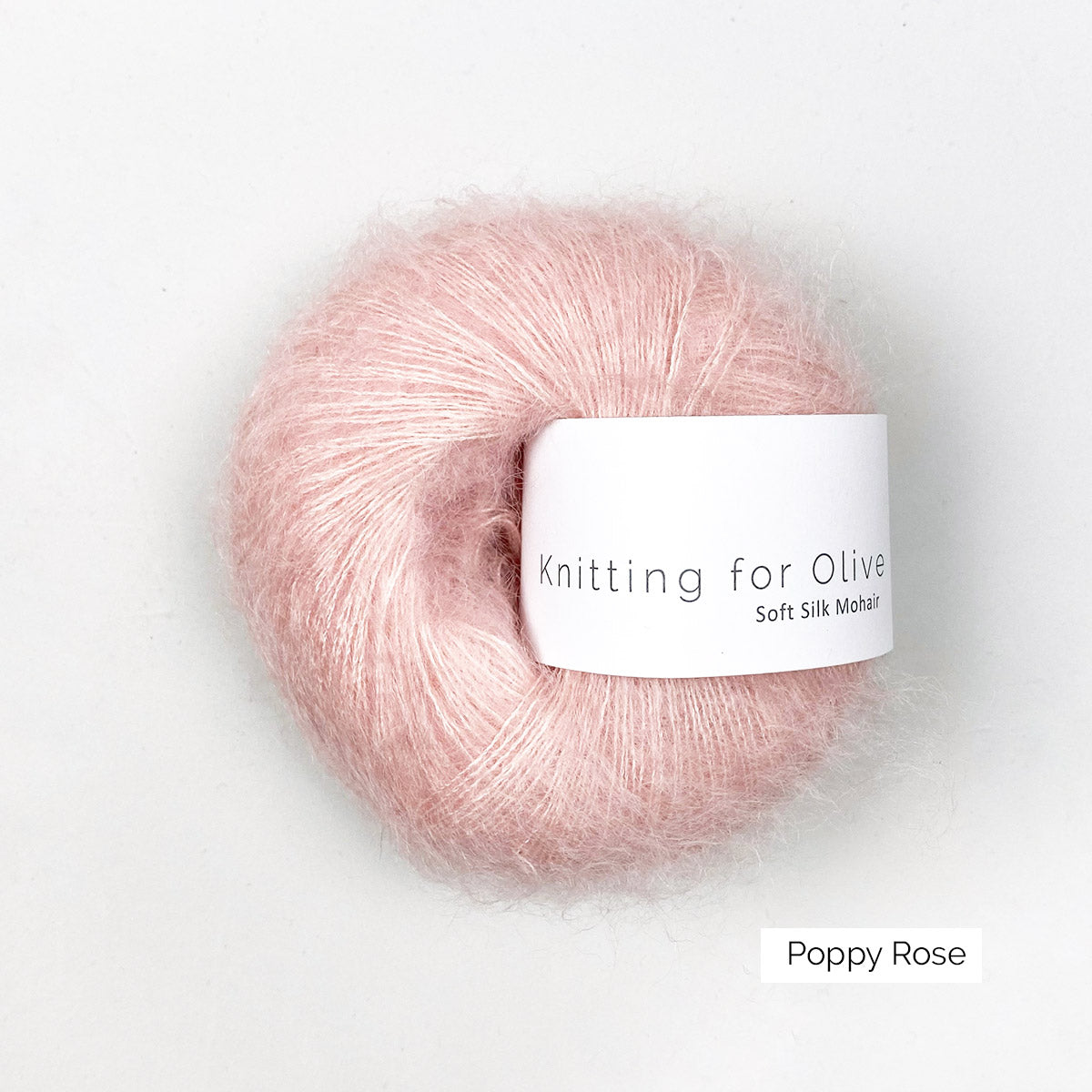 Pelote de Soft Silk Mohair de Knitting for Olive (KFO) coloris Poppy Rose