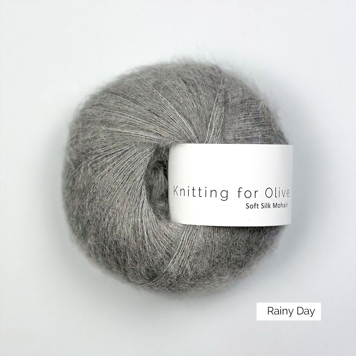 Pelote de Soft Silk Mohair de Knitting for Olive (KFO) coloris Rainy Day