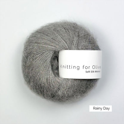 Pelote de Soft Silk Mohair de Knitting for Olive (KFO) coloris Rainy Day
