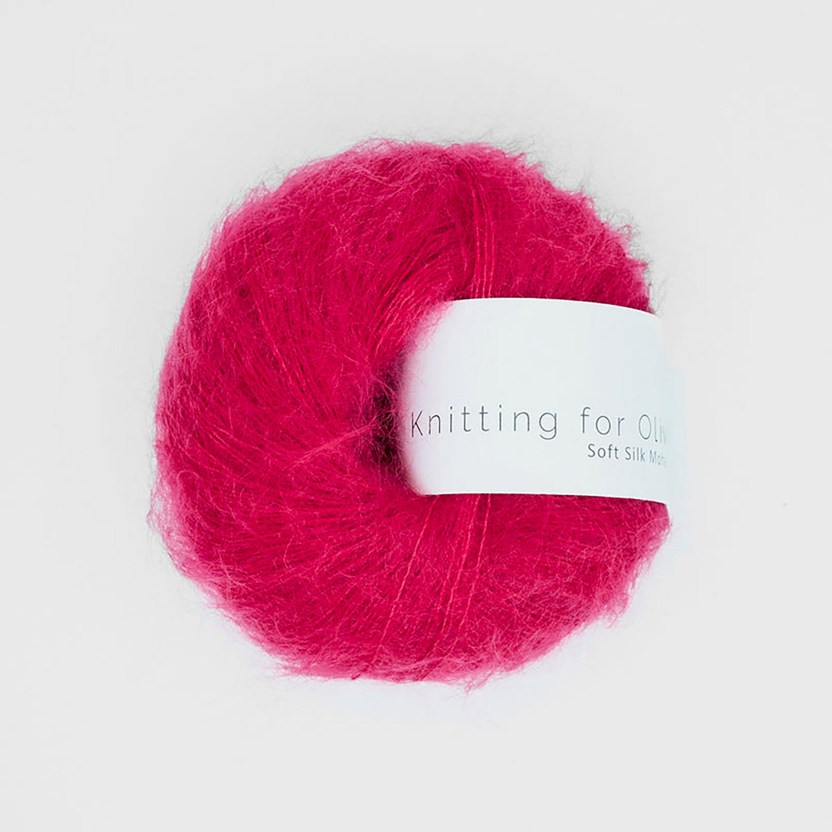Pelote de Soft Silk Mohair de Knitting for Olive (KFO) coloris Raspberry Red