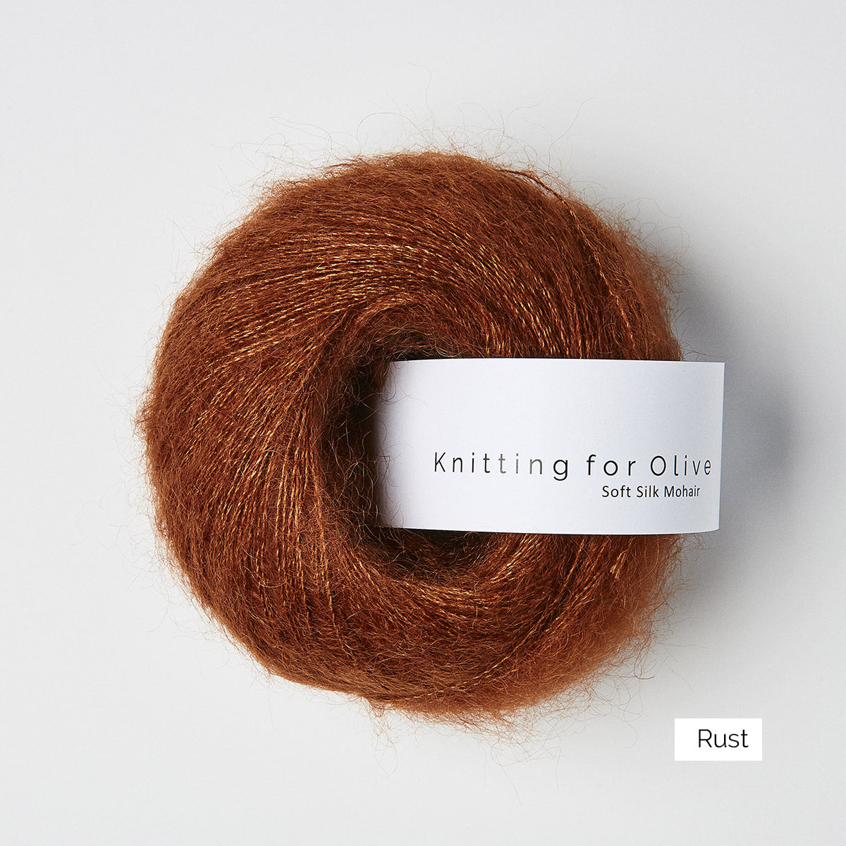 Pelote de Soft Silk Mohair de Knitting for Olive (KFO) coloris Rust