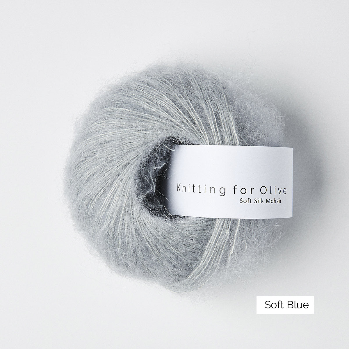 Pelote de Soft Silk Mohair de Knitting for Olive (KFO) coloris Soft Blue