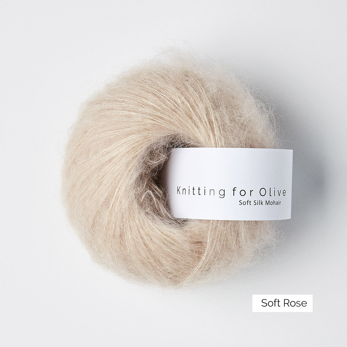 Pelote de Soft Silk Mohair de Knitting for Olive (KFO) coloris Soft Rose
