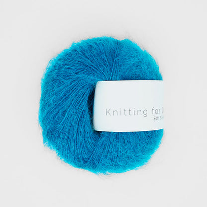 Pelote de Soft Silk Mohair de Knitting for Olive (KFO) coloris Turquoise