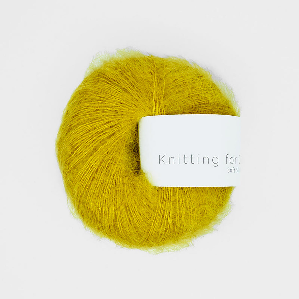 Pelote de Soft Silk Mohair de Knitting for Olive (KFO) coloris Umami Yellow