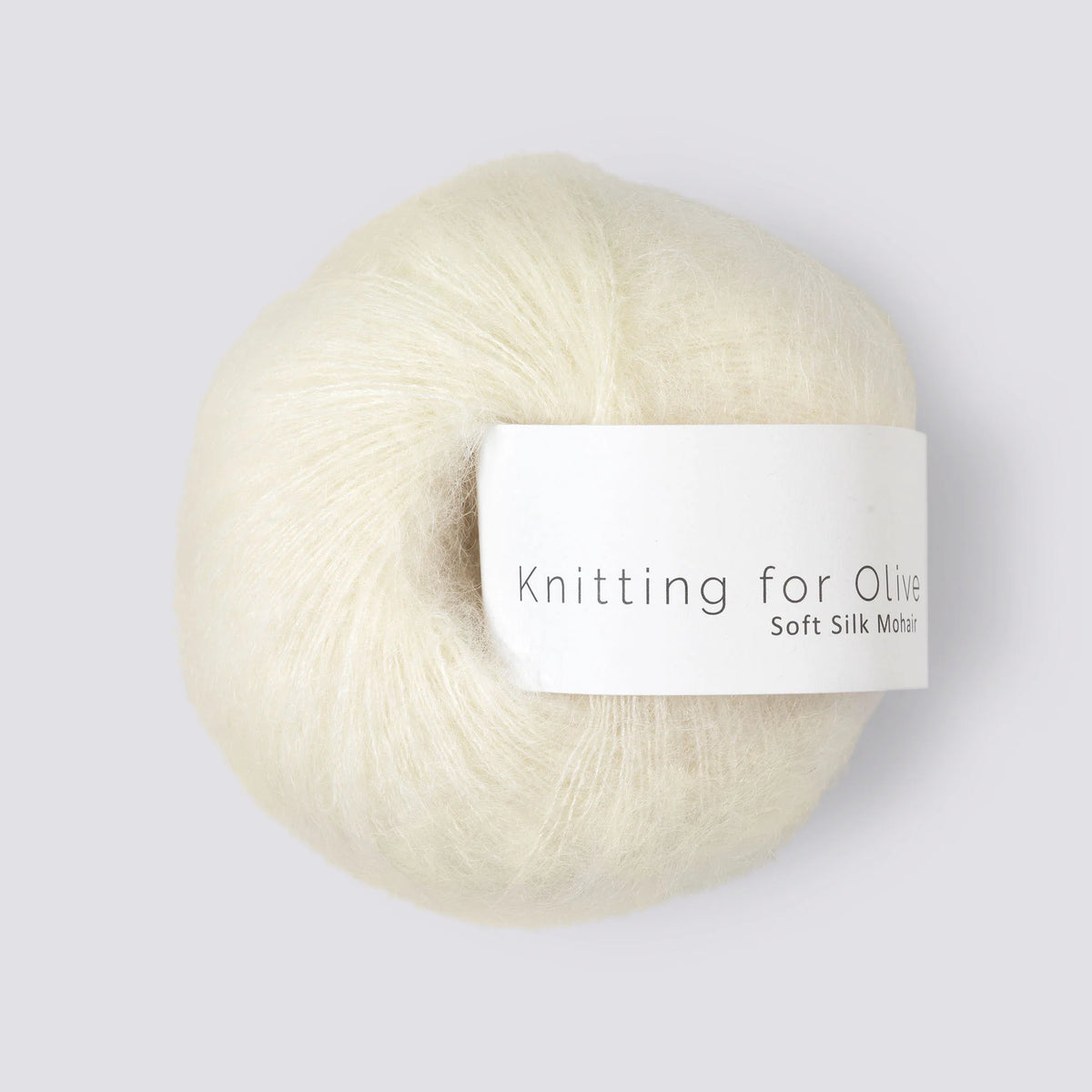 Pelote de Soft Silk Mohair de Knitting for Olive (KFO) coloris Undyed