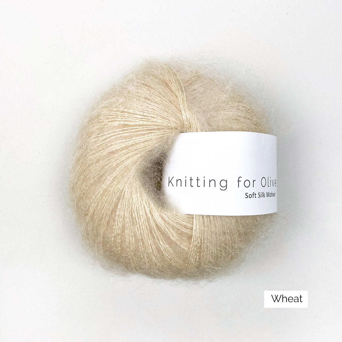 Pelote de Soft Silk Mohair de Knitting for Olive (KFO) coloris Wheat