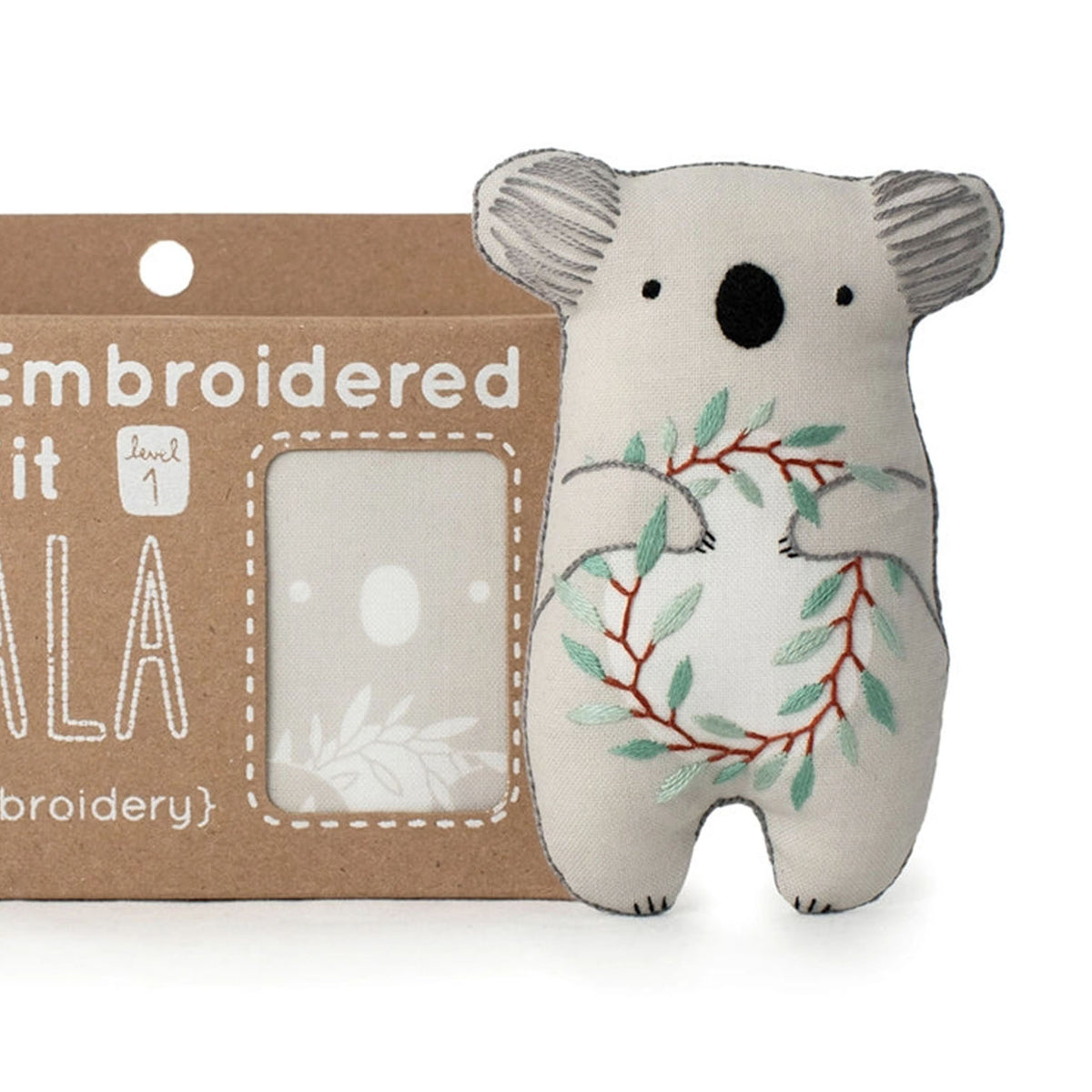 Kit de broderie Embroidered Doll de Kiriki Press modèle Koala