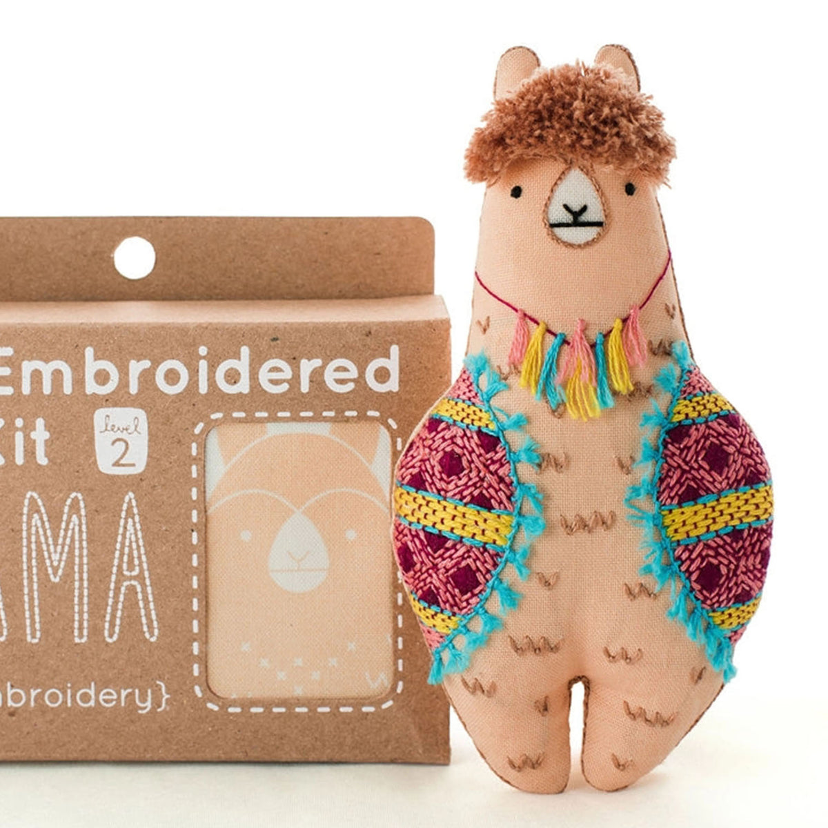 Kit de broderie Embroidered Doll de Kiriki Press modèle Llama