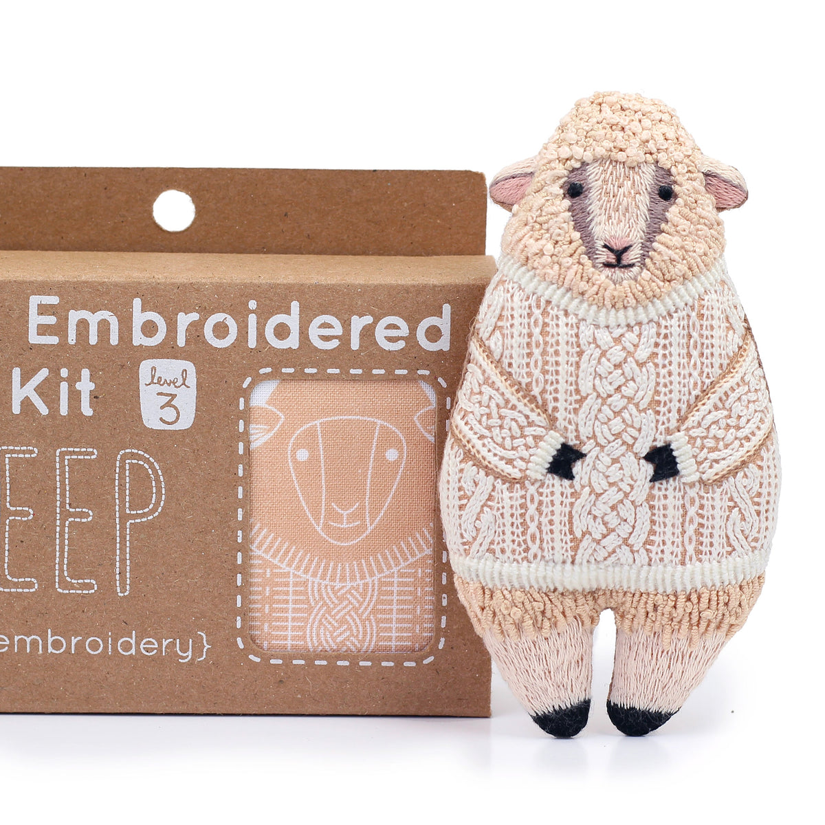 Kit de broderie Embroidered Doll de Kiriki Press modèle Sheep