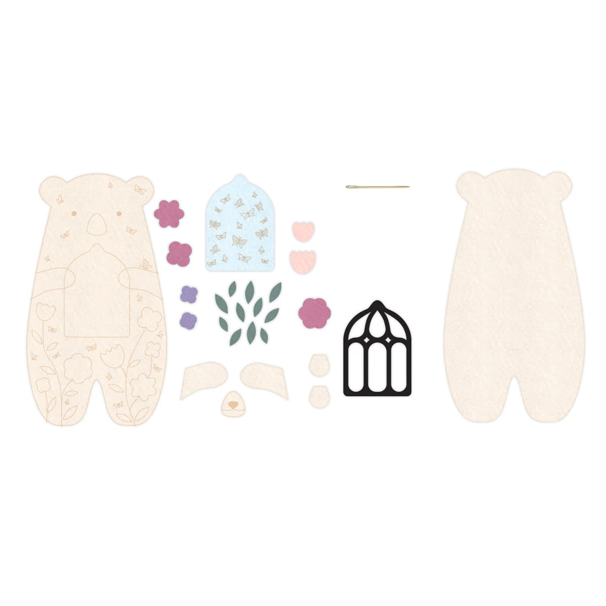 Kit de broderie Felted Doll de Kiriki Press modèle Bloom Bear