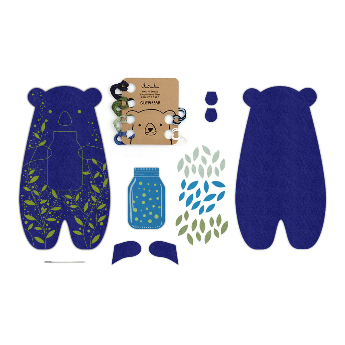 Kit de broderie Felted Doll de Kiriki Press modèle Glow Bear