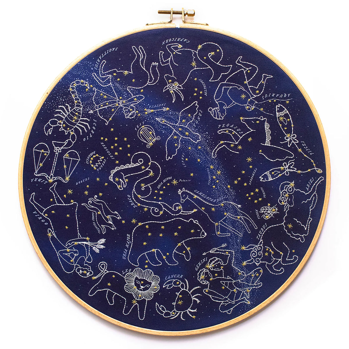 Kit de broderie Hoop de Kiriki Press modèle Star Map (11")