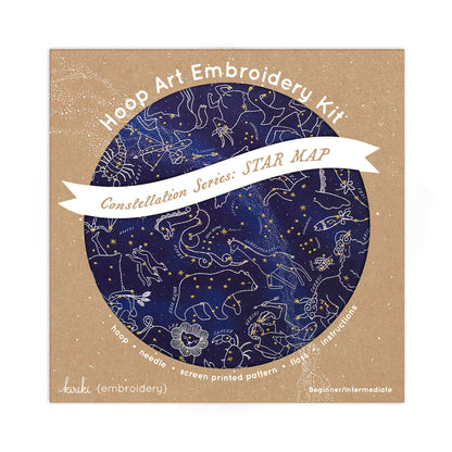 Kit de broderie Hoop de Kiriki Press modèle Star Map (11")