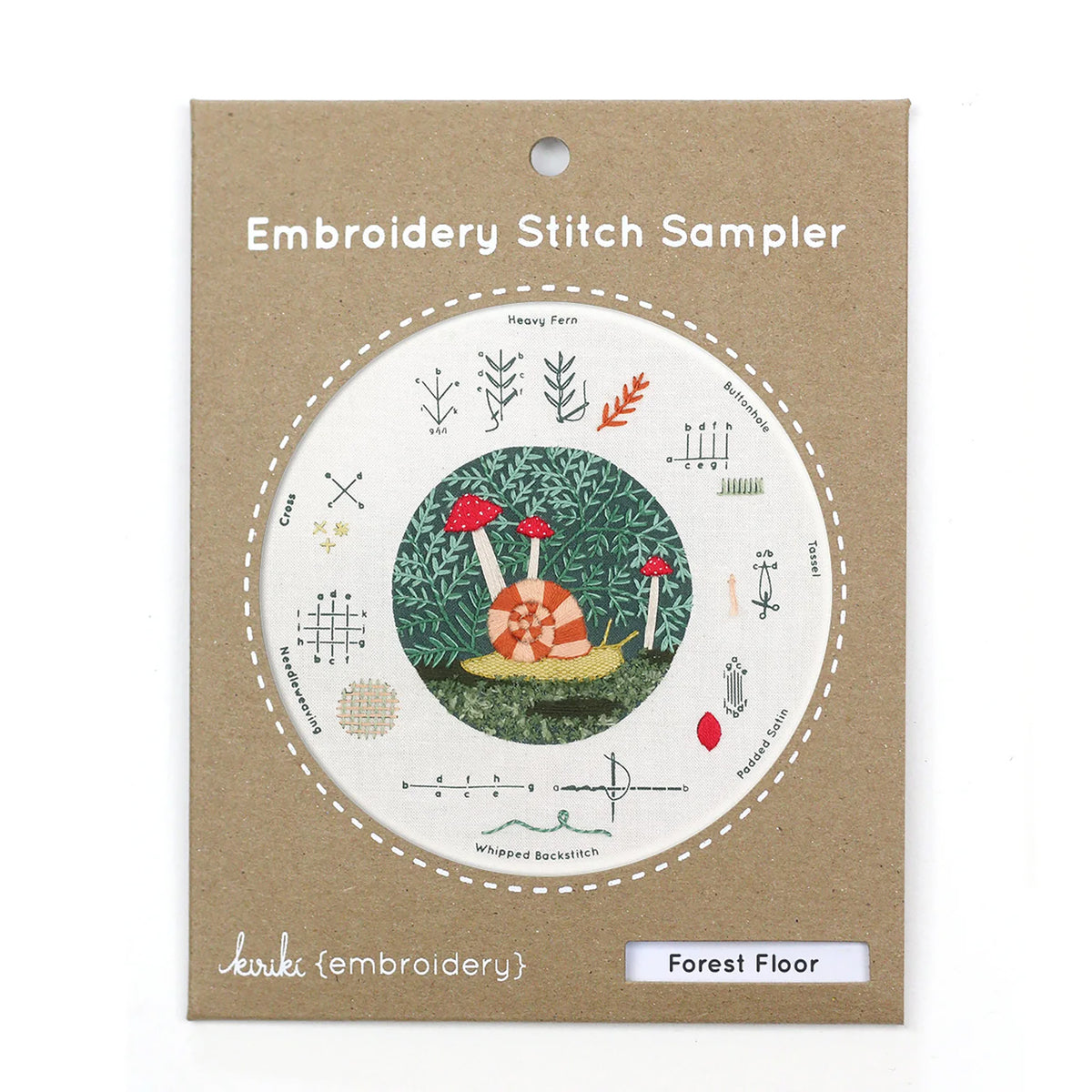 Kit de broderie Stitch Sampler de Kiriki Press modèle Forest Floor