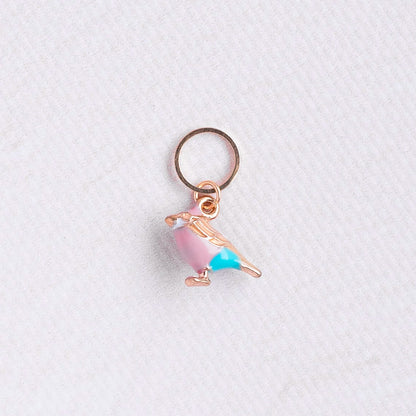 Anneau marqueur de Knits by ce, modèle Oiseau rose (fixe)