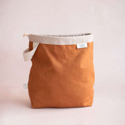 Sac à projet nomade de Knits by ce coloris  Moutarde