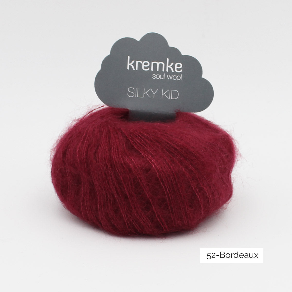 Pelote de Silky Kid de Kremke Soul Wool coloris 19_052 Bordeaux