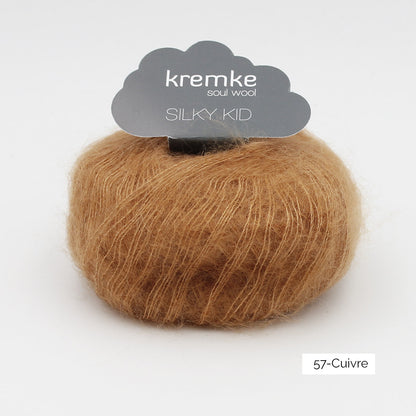 Pelote de Silky Kid de Kremke Soul Wool coloris 19_057 Cuivre