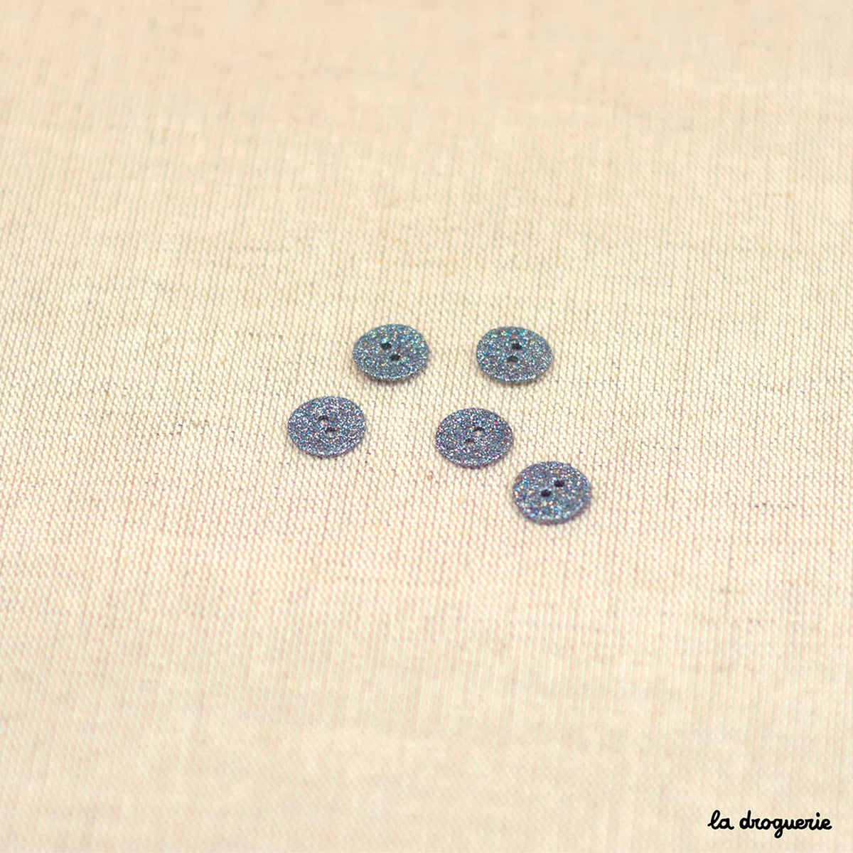 Boutons La Droguerie modèle Akoya Paillettes (Lopho Vert ; 20mm)