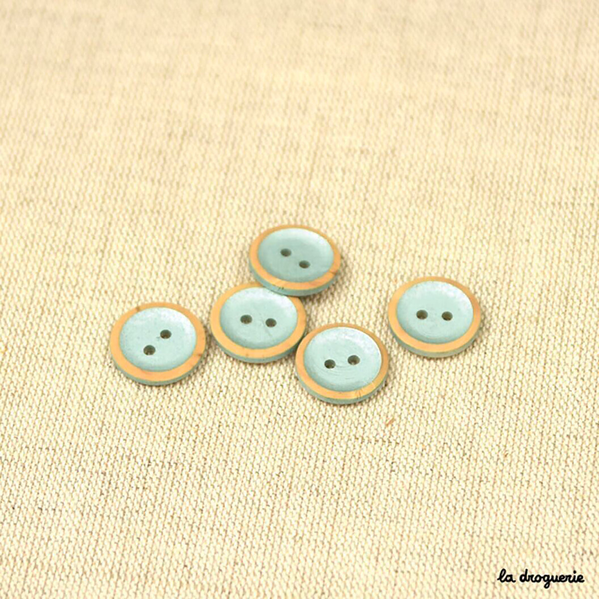 Boutons La Droguerie modèle Buis Dunes (Aigue ; 18mm)